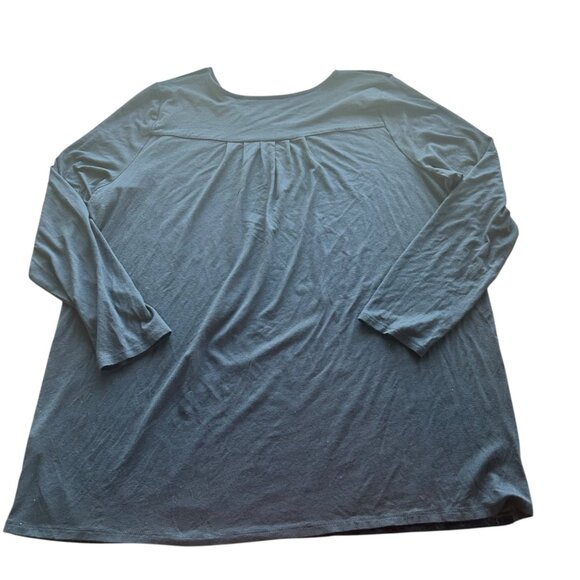 J. Jill Wearever Collection Black Glamorous Velvet Long Sleeve Top XL - Picture 4 of 4